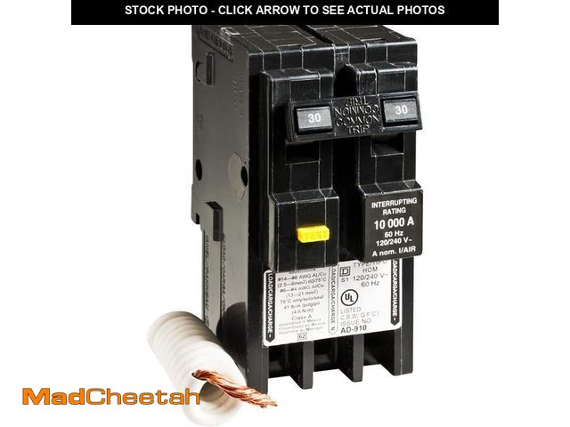 Lot 74-12871193 - Square D Homeline 30 Amp 2-Pole GFCI Circuit Breaker - UNUSED