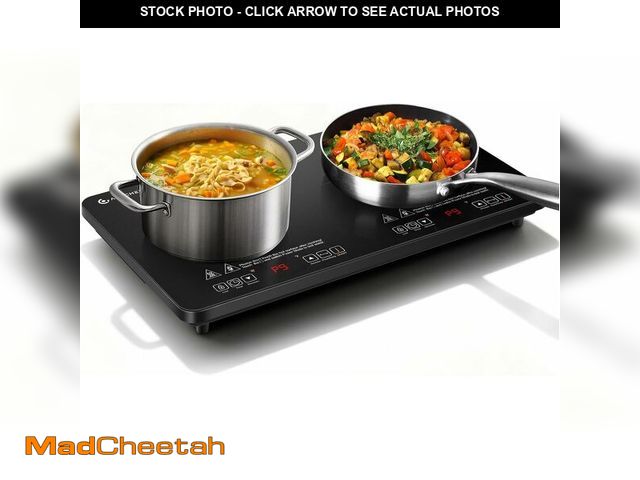 Lot 74-12929724 - AMZCHEF Portable-Induction-Cooktop-2-Burner-ETL-Certified: 18 Power &amp; 20 Temperature Levels Indu...