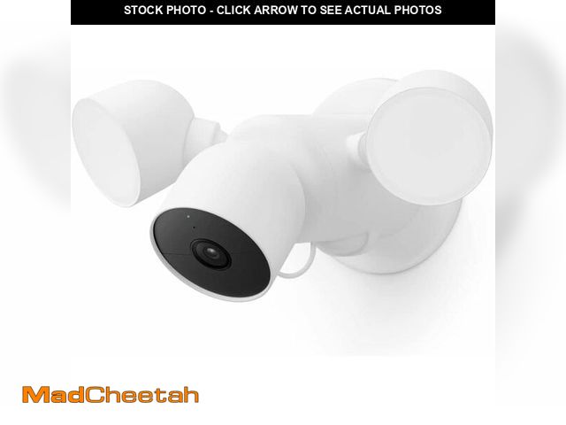 Lot 74-13709698 - Google Nest Cam with Floodlight - Outdoor Camera - Floodlight Security Camera, White, 1 Count (Pack ...