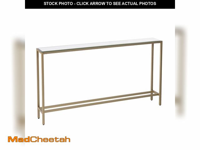 Lot 74-12569212 - SEI Furniture Darrin Narrow Mirrored Top Console Table, 56", Metallic Gold - UNUSED