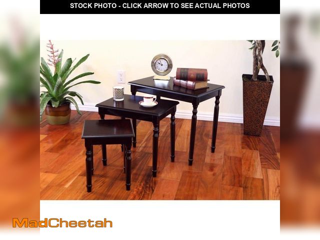 Lot 74-12746599 - Homecraft Furniture Espresso 3-Piece Nesting End Table - UNUSED