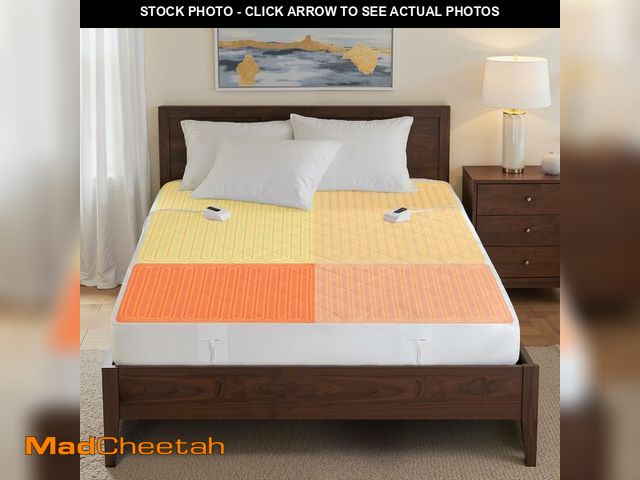 Lot 74-13583480 - Serta Multi-Zone Heated Mattress Pad Ã¢â¬â Dual Controllers for Personalized Body &amp; Foot Warm...