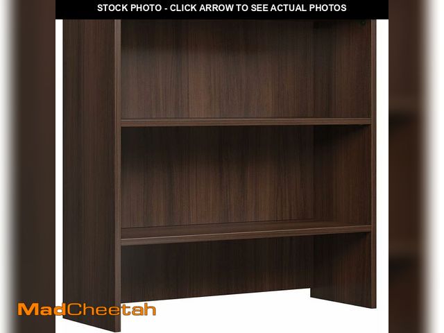Lot 74-12445233 - (MISSING HARDWARE) Sauder OfficeWorks Affirm 36'' X 36'' Bookcase Hutch, Noble Elm Finish - USED