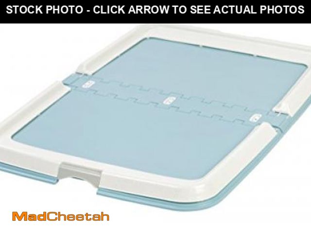 Lot 74-12137034 - IRIS USA Pee Pad Holder - For Large Sized Puppy and Puppy Training Pads, Secured Latches, Non-Skid F...