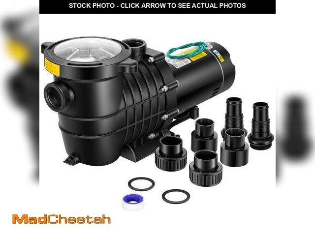 Lot 74-12132461 - VIVOHOME 2.0HP 6800GPH Dual Voltage Pool Pump, Self-Priming Energy Saving, 1.5" &amp; 2" &amp; 1.25"...