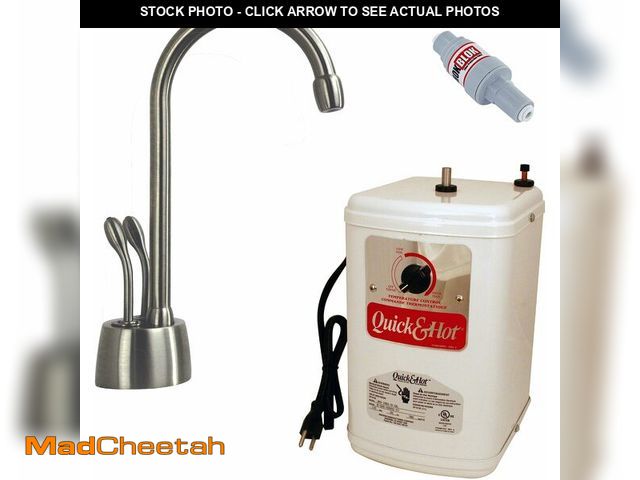 Lot 74-13844931 - Westbrass D272HFP-07 Develosah 2-Handle Hot and Cold Water Dispenser with Instant Heating Tank, Sati...