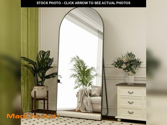 Lot 74-12271494 - BEAUTYPEAK 76 X 35  Oversized Full Length Mirror Arch Standing Floor Mirror Full Body Mirror  Black ...