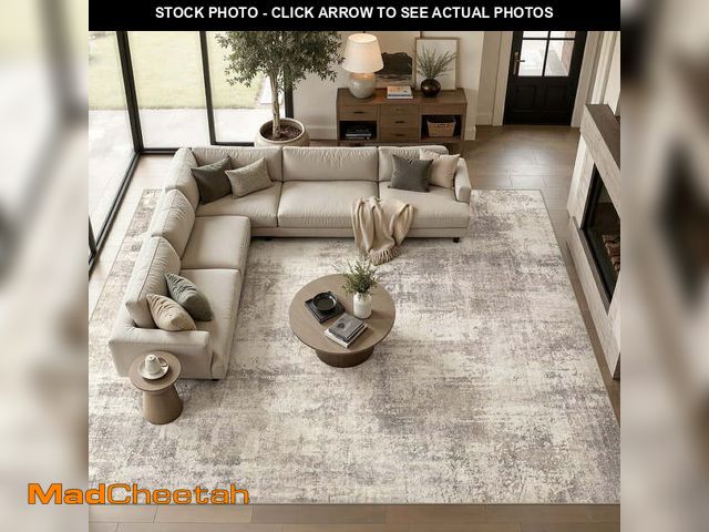 Lot 74-14585104 - MICGEEK 10'x14' Abstract Area Rugs for Living Room, Stain Resistant Washable Rugs with Non-Slip Back...