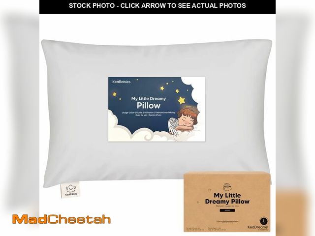 Lot 74-13544761 - KeaBabies Toddler Pillow with Pillowcase, Jumbo 14X20 - Soft Organic Cotton Toddler Pillows for Slee...