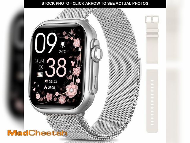Lot 74-14064696 - Smart Watches for Women for iPhone Android: 1.85"Smartwatch with Make/Answer Call Sleep Heart Rate S...