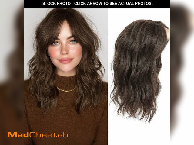 Lot 74-14267839 - gulagula 16 Inch Wavy Hair Topper Full Coverage Natural Blending for Women with Thinning Hair Easy t...