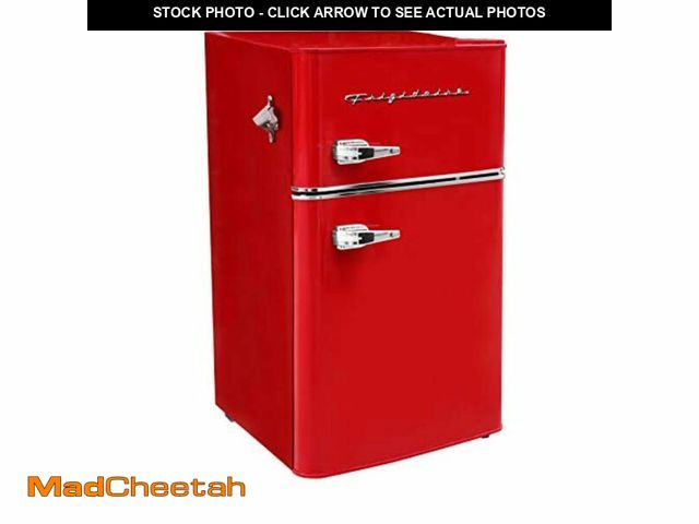 Lot 74-13789343 - Frigidaire Retro Compact Fridge Freezer Combo, 3.1 cu. ft. Capacity, Small Top Freezer Refrigerator,...