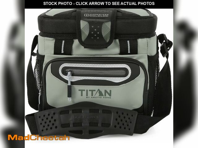 Lot 74-12828226 - Titan by Arctic Zone 9 Can Zipperless Soft Cooler with HardBody Liner, Seagrass - UNUSED