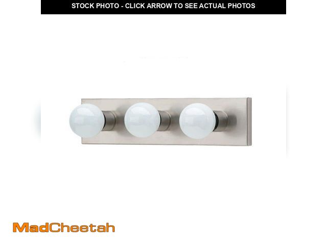 Lot 74-12871923 - Generation Lighting Center Stage 18 in. 3-Light Brushed Stainless Traditional Wall Dressing Room Hol...