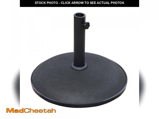 Lot 74-12424819 - *SEE DETAILS* Outsunny 20 in. 55 lbs. Outdoor Patio Round Cement Umbrella Stand Base for the Deck or...