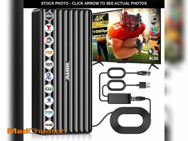 Lot 74-14273405 - TV Antenna for HD Smart TV Indoor,Long Range Digital Outdoor TV Antenna for Free Local Channels, Sup...