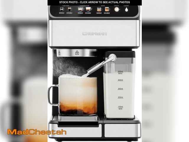 Lot 74-12028604 - Chefman CafeMaster Pro Espresso Machine, Brew Single or Double Shots, Coffee Maker with Built-In Mil...