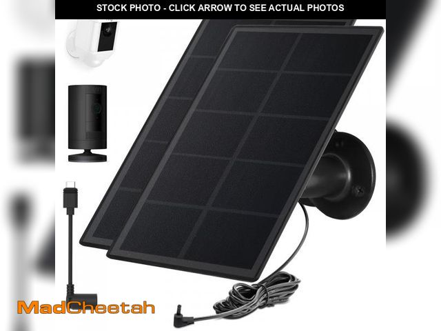 Lot 74-12220217 - Ring Camera Solar Panel Charger, Compatible with Ring Stick Up Cam Battery, Ring Spotlight Plus/Pro,...
