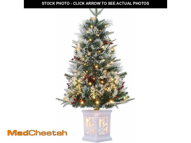 Lot 74-13041105 - 3 Ft Pre-Lit Christmas Tree, Artificial Christmas Trees with Lighting, Xmas Trees with 78 Led Lights...