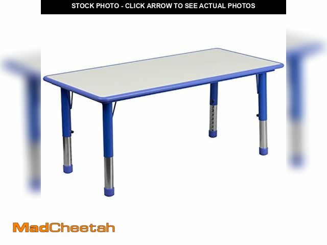 Lot 74-12544048 - (MISSING LEGS) Flash Furniture Wren Adjustable Classroom Activity Table for School and Home, Plastic...