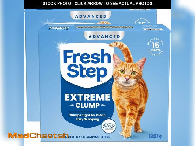 Lot 74-14581838 - Fresh Step Advanced Extreme Clump Multi Cat Clumping Litter, 18.5 lb., 2 Pk - UNUSED
