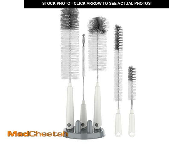 Lot 74-12605698 - MR.SIGA 5 Pack Bottle Brush Cleaning Set with Storage Holder, Cleaning Brushes for Long Narrow Neck ...