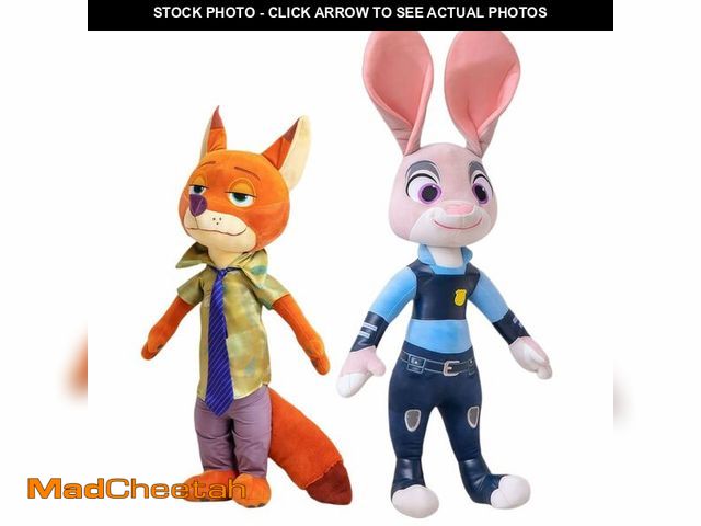 Lot 74-14268871 - JuGuo Plush Toys 2-Pack: 17" Judy Hopps and 15" Nick Wilde Stuffed Animals, Soft Plush Set for Kids ...