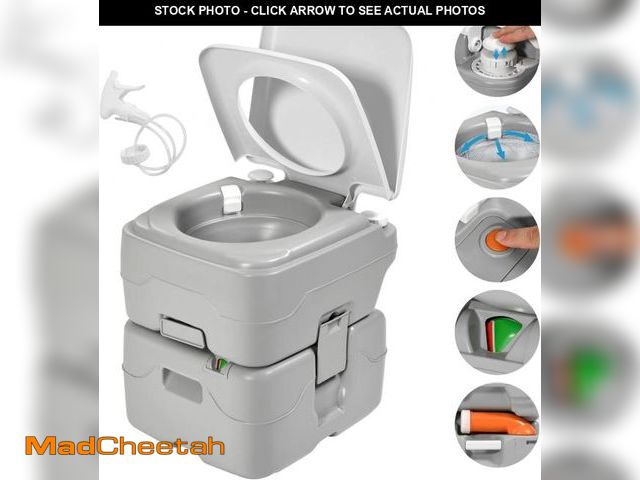 Lot 74-12399475 - YITAHOME Portable Toilet Camping Porta Potty 5.8 Gallon with Hand Sprayer and Carry Bag, Leak-Proof ...