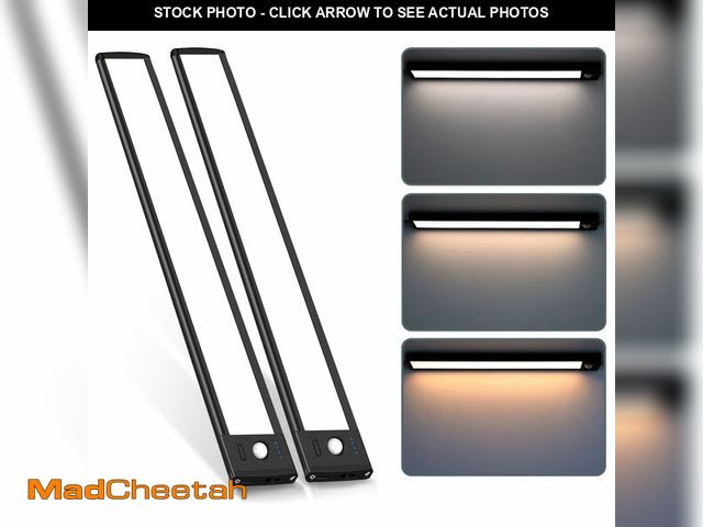 Lot 74-12968853 - 88 LED Motion Sensor Under Cabinet Lights, 3 Color Temps Indoor Dimmable Closet Light, Rechargeable ...