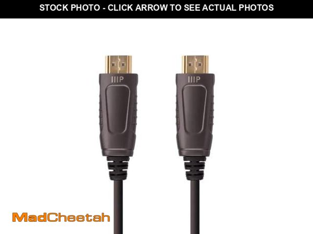 Lot 74-12439691 - Monoprice 8K Ultra High Speed Fiber Optic Certified HDMI Cable - HDMI 2.1, 8K@60Hz, 4K@120Hz, 48Gbps...