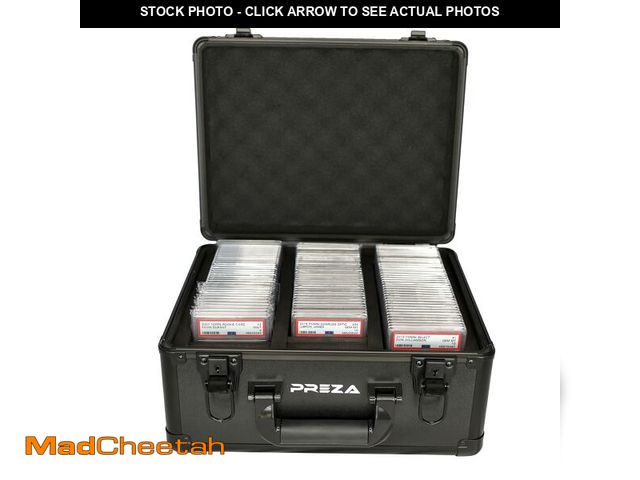 Lot 74-14212637 - PREZA Graded Card Storage Box - Premium Slab Case Storage Holder for Graded Trading Cards (Black) - ...