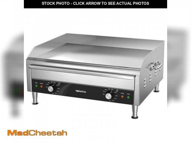 Lot 74-12203362 - Commercial Electric Griddle, 24 Inches 3500W 240V Electric Countertop Griddle Heavy Duty Flat Top Gr...