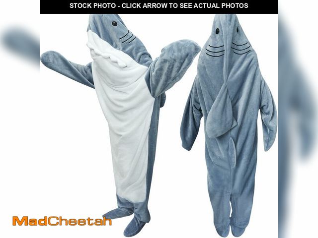 Lot 74-14146493 - Deserthome Wearable Whale Blanket Onesie for Adult Costume, Super Soft Comfortable Whale Hoodie, Blu...