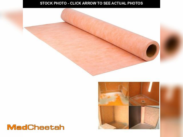 Lot 74-13696993 - Professional Waterproof Membrane for Shower,- 3.3 FT x 33 FT Roll (108 Sq Ft), 23.6 Mil Thick, Super...