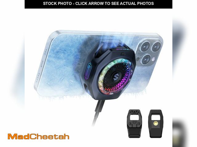 Lot 74-14206790 - Black Shark Magnetic Phone Cooler 5 Pro - 18 Addressable RGB LEDs, Detachable Grip, APP-Controlled T...