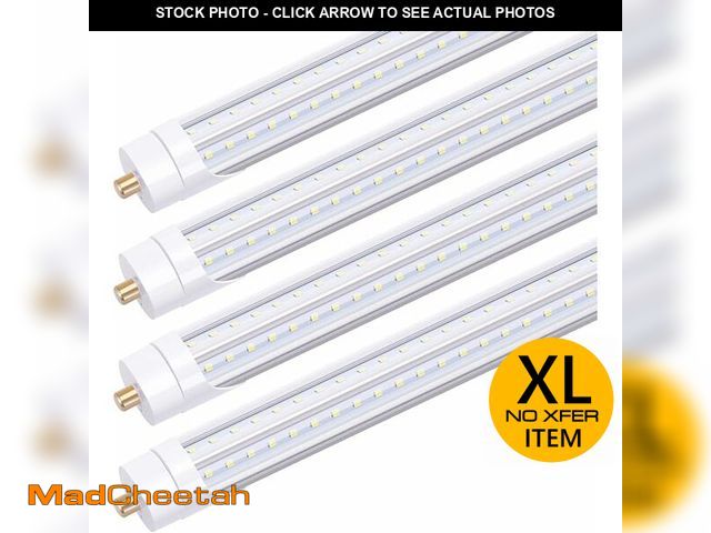 Lot 74-13072813 - TRLIFE 8FT LED Bulbs 6000K, T8 8FT V Shape 65W FA8 LED Light Bulbs with Clear Cover(150W Fluorescent...