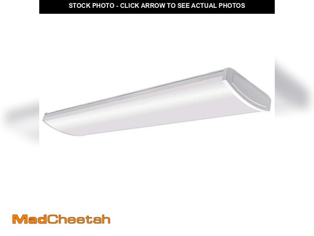 Lot 74-12692124 - Commercial Electric 1-Pack 4 ft. 5200 Lumens LED Wraparound Light Garage Shop Light Office Warehouse...