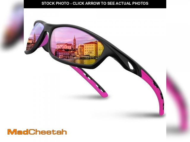 Lot 74-12051882 - RIVBOS Womens Sunglasses Polarized TR90 Unbreakable Frame Sports Driving Fishing Cycling RB833-Black...