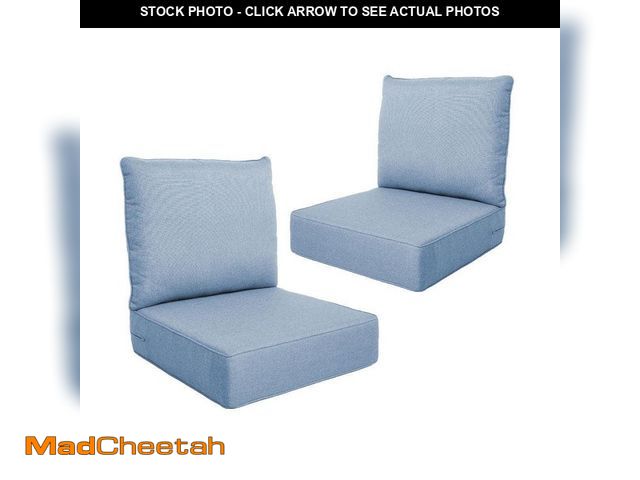 Lot 74-14286309 - Bellefurn Duraolex 22 in. W x 24 in. D x 6 in. Thick 4-Piece Deep Seating Outdoor Lounge Chair Olefi...