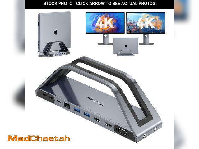 Lot 74-13549301 - TobenONE 14-in-1 MacBook Pro/Air Docking Station Dual 4K Monitor, Laptop Docking Station Stand for M...