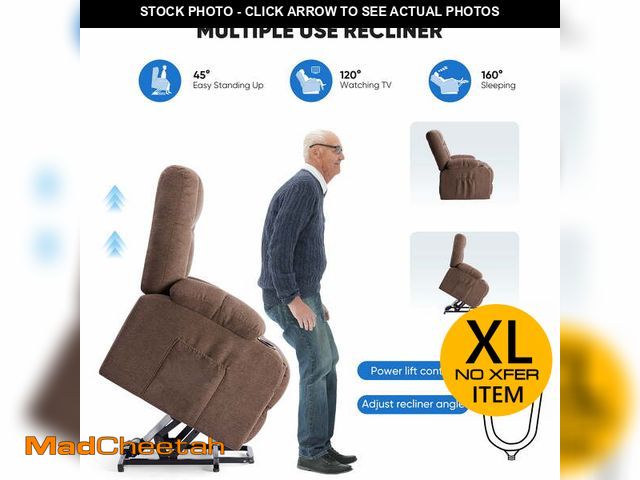 Lot 74-13053924 - (MISSING 2 CUP HOLDERS) edx Power Lift Recliner Chair, Recliner for Elderly with Massage and Heating...