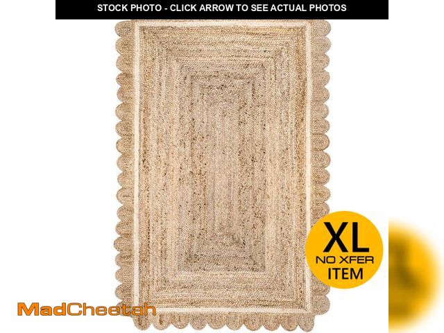Lot 74-14447393 - nuLOOM Tera Petals Braided Jute Ivory 5 ft. x 8 ft. Area Rug SVNR01B-508 - UNUSED