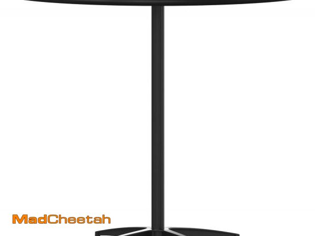 Lot 74-12396662 - Flash Furniture Lars Black 36'' Round Wood Cocktail Table with 30'' and 42'' Columns - UNUSED