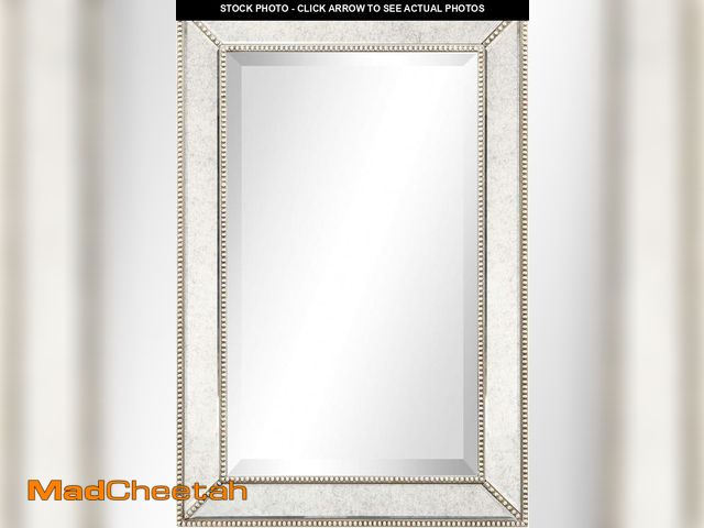 Lot 74-12137666 - Empire Art Direct Solid Wood Frame Wall Mirror, 1"-Beveled Center Antique Mirror for Bathroom, Bedro...