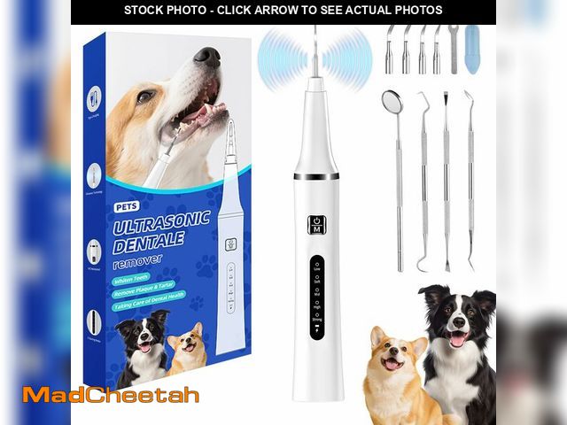 Lot 74-14271484 - Psytpusa Ultrasonic Pet Plaque and Tartar Remover - Teeth Cleaning Kit with LED Light, 5 Modes, 7 Br...