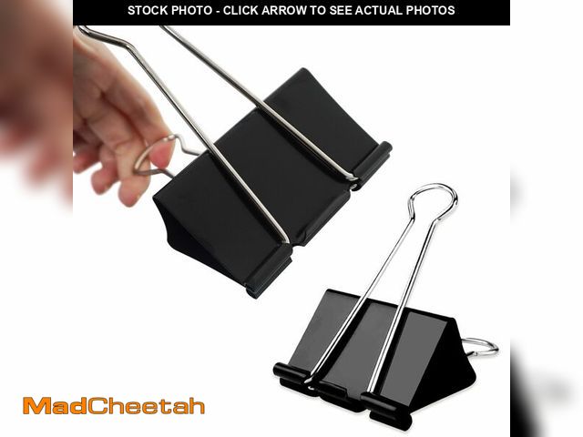 Lot 74-14422016 - 18 Pack 3 Inch Jumbo Binder Clips, Extra Large Clips, Black - UNUSED