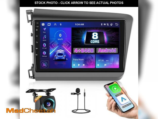 Lot 74-12212565 - 8 Core 4+64GB for Honda Civic 2012-2015 Android 15 Car Stereo Wireless Carplay Android Auto, 9'' Tou...