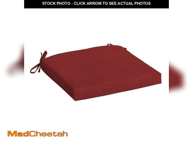 Lot 74-13779073 - (SET OF 2) ARDEN 19 in x 18 in Ruby Red Leala Rectangle Outdoor Seat Pad - USED