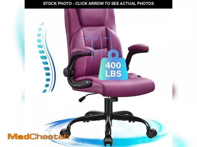 Lot 74-12465652 - JONPONY Big and Tall Office Chair 400LBS Wide Seat Ergonomic Computer Desk Chair High Back Executive...