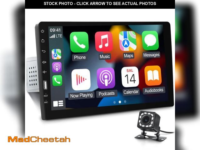 Lot 74-12302887 - 9inch Single Din Touchscreen Car Stereo Compatible with Apple Carplay and Android Auto, Bluetooth Ca...